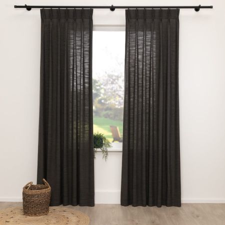 Overgordijn Ramie Donker Bruin 29