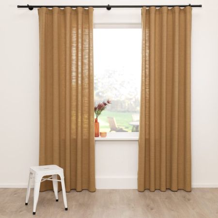 Overgordijn Ramie Amber Geel 78