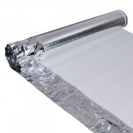 lufoam ondervloer met 20 cm overlap met plakstrip